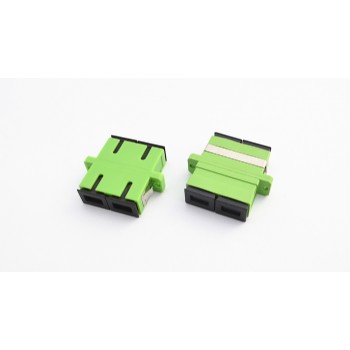 SC/APC Green Duplex Single Mode Adapter Plastic
